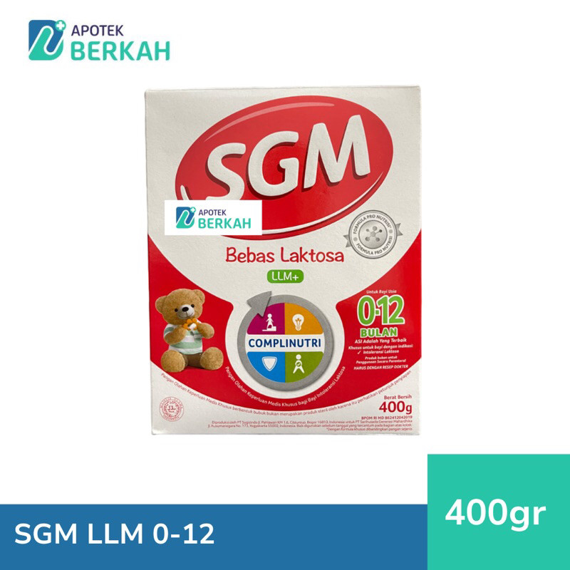 SGM LLM+ Bebas Laktosa Bayi 0-12bulan 400gr- SGM Low Lactose Susu Formula Khusus Bayi Diare - Mencre