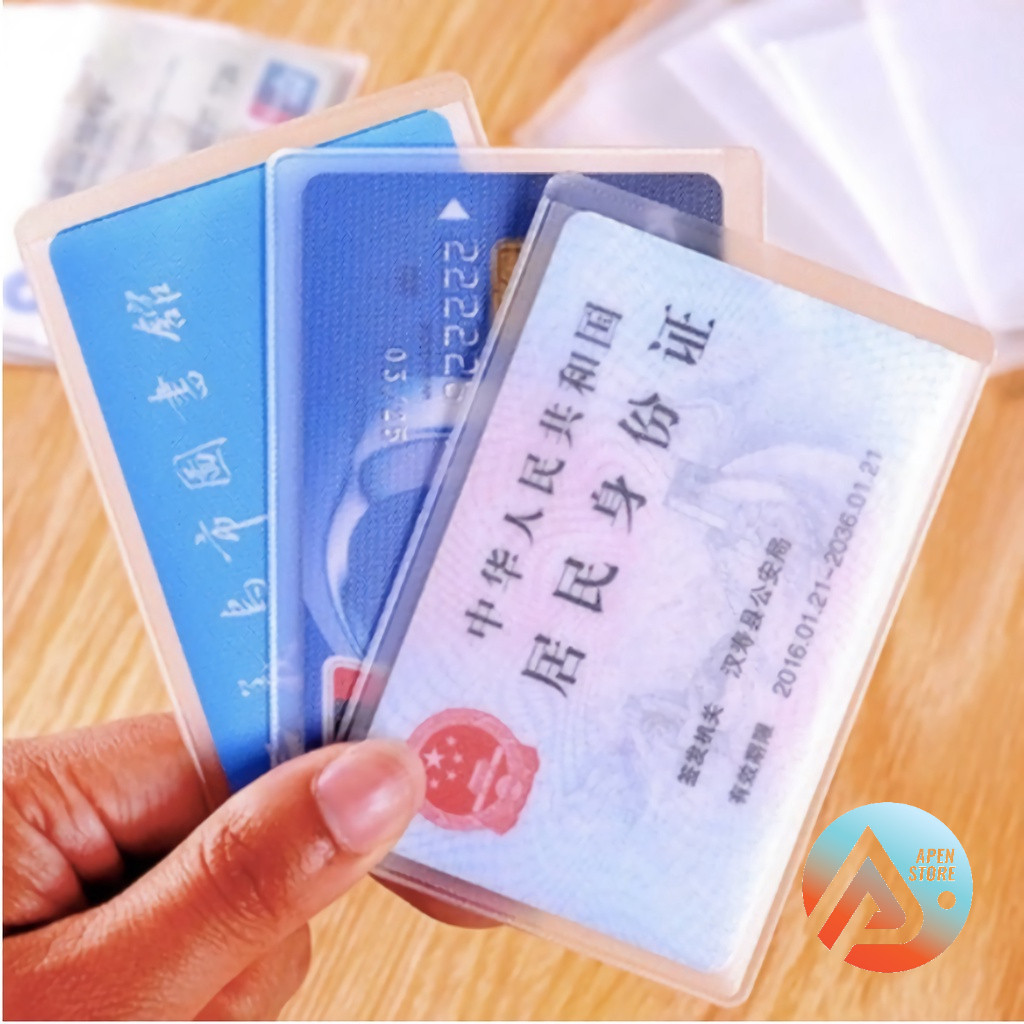 

Plastik Kartu ATM SIM KTP Cover Pelindung Anti Gores Credit Card Casing Skin