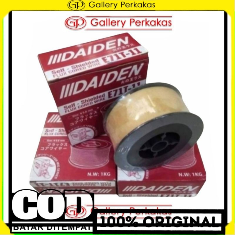 daiden kawat las mig 0,8mm kawat las flux core tanpa gas
