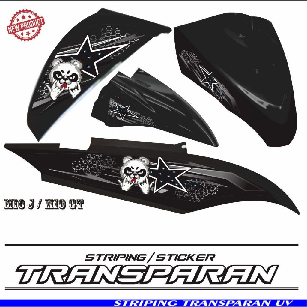 STIKER MOTIP STIKER TRANSPARAN MIO J / VARIASI TRANSPARAN MIO GT FI