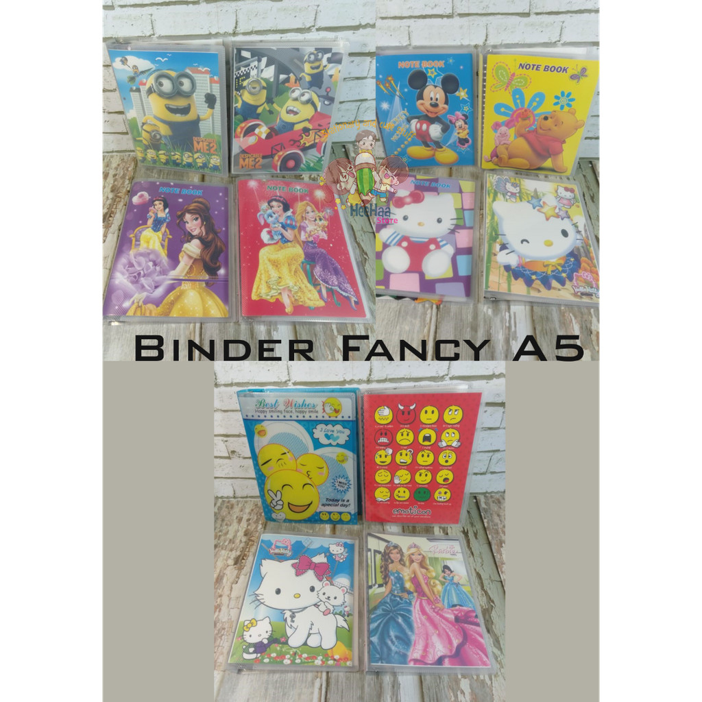 

Map Binder Slip Gliter anak A5 buku binder file