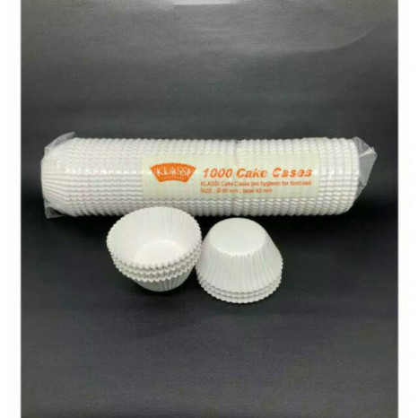 Cake Case 9,5cm Polos (+/- 1000 pcs) - Kertas Cup Cake - Cup Cake 9,5 Polos KLASSI - Cake Case 95mm 