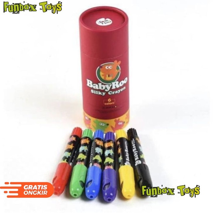 

(MOF) ORIGINAL Joan Miro Babyroo Silky Crayon 6 Colors Face Painting Krayon