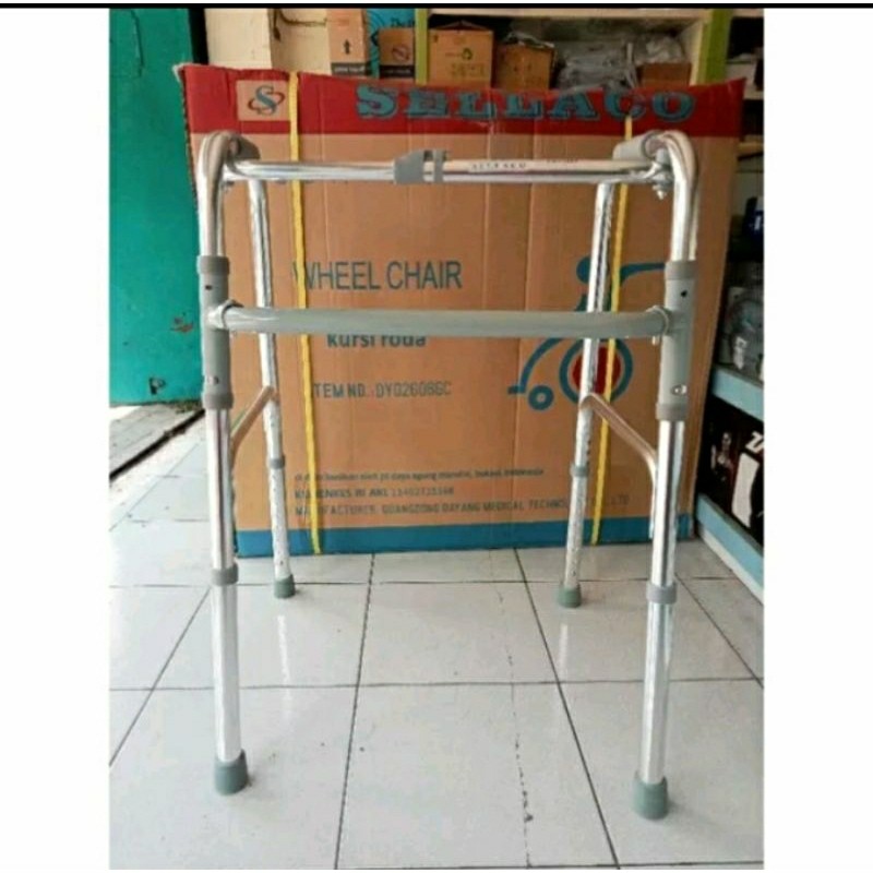 Walker Lipat Stainless / Walker Alat Bantu Jalan Lansia