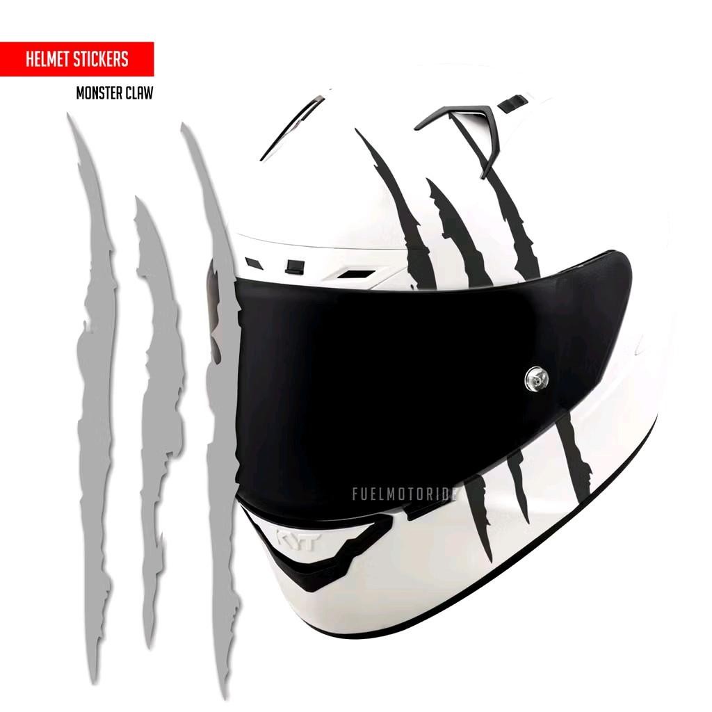 Sticker Claw Helm Motor Full Face dan Half Face untuk Helm Motor