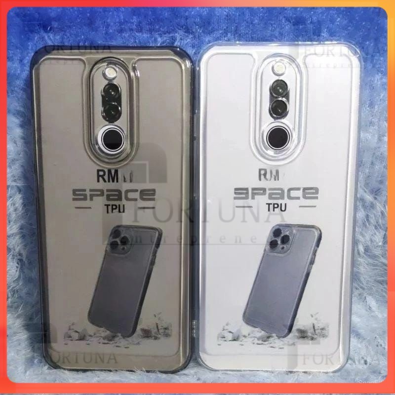 casing Case SoftCase/Silikon Bening Black Space hp REDMI 8/8A PRO Casing Bening Clear space Bagus