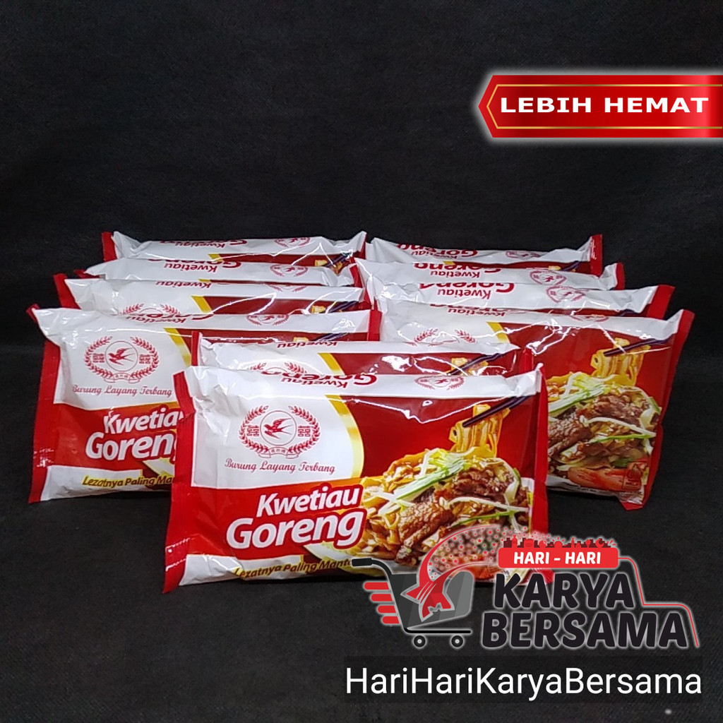 

KWETIAU GORENG MIE INSTAN CAP BURUNG LAYANG TERBANG PACK 10'S X 85GR