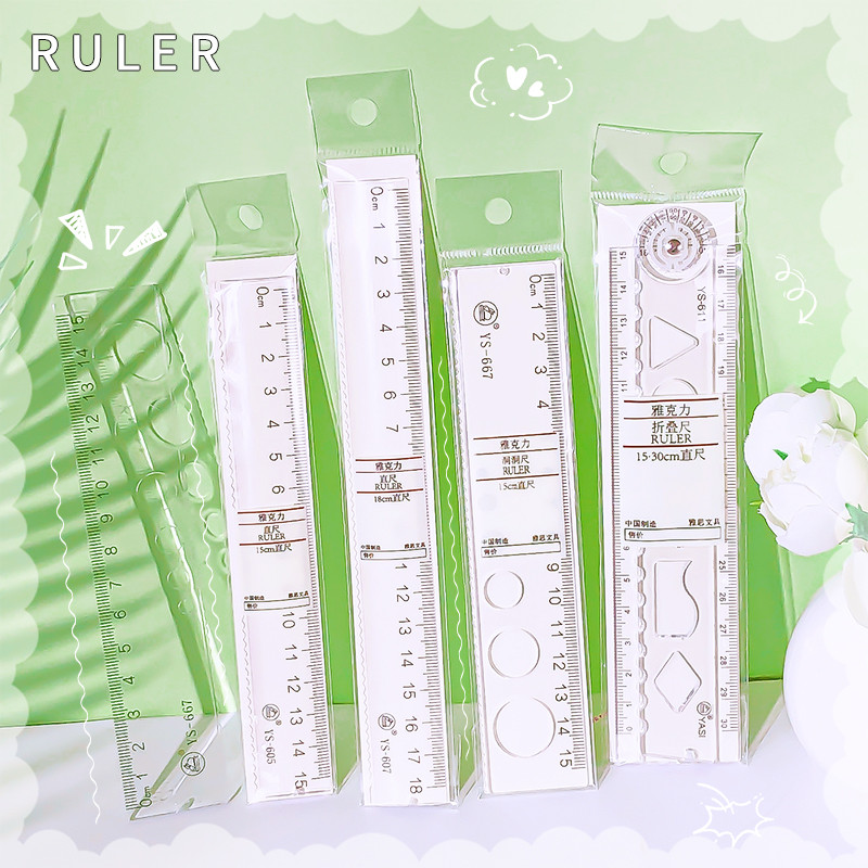 

Aesthetic stationery and office school useful back to School supplies Architecture drawing material ruler school rules byKawaii