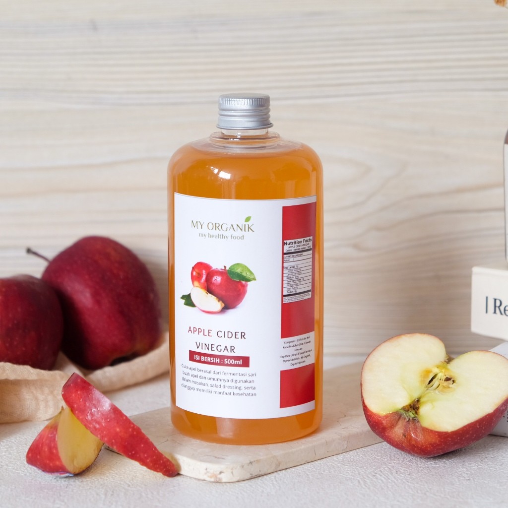 

My Organik Cuka Apel With Mother Asli 500 ml Tanpa Campuran Apple Cider Vinegar With Mother Organic