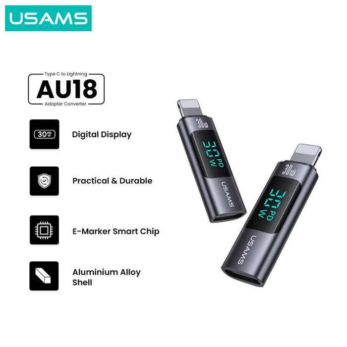 USAMS AU18 Adapter Converter Type C to Lightning - Type C to Type C - Type C to Lightning