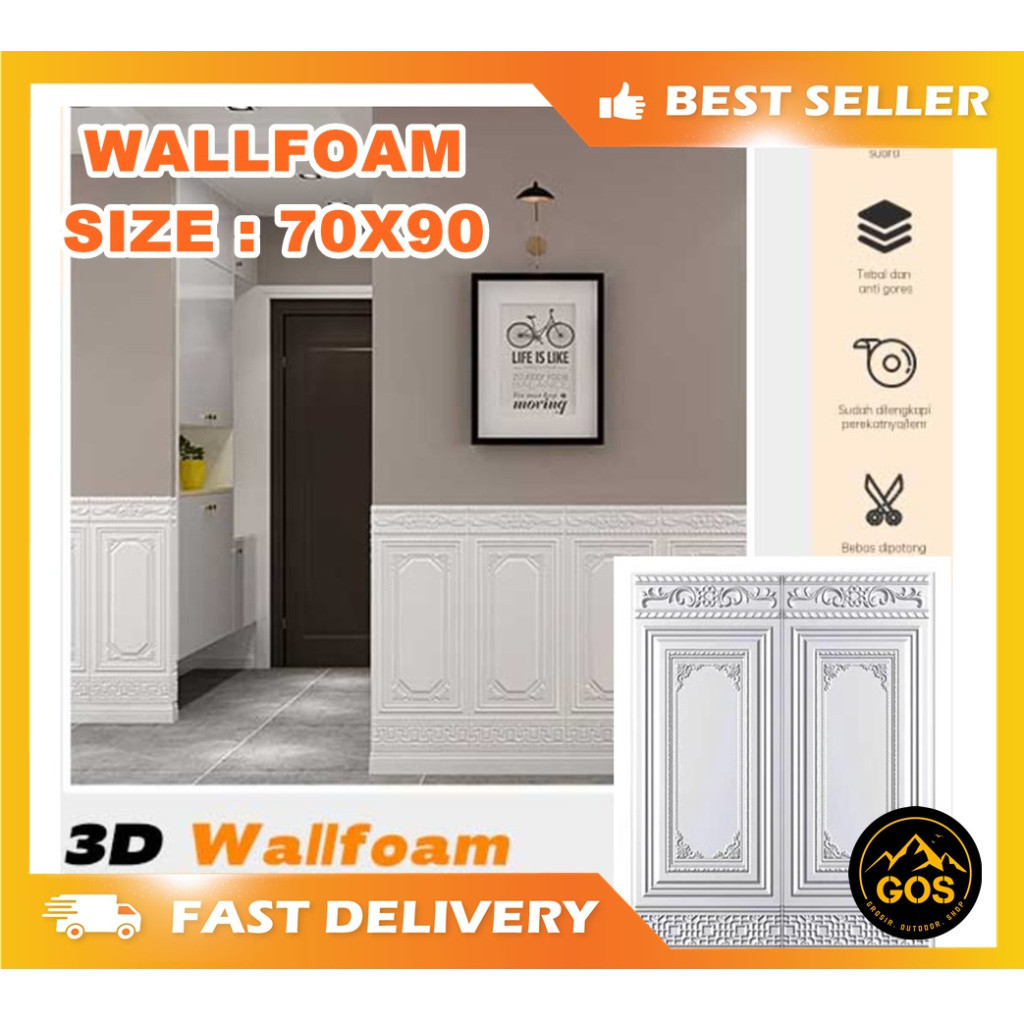 [AE] TERLARIS COD BAYAR DI TEMPAT - WALLPAPER DINDING BRICKFOAM BATIK 3D WALL FOAM tt7