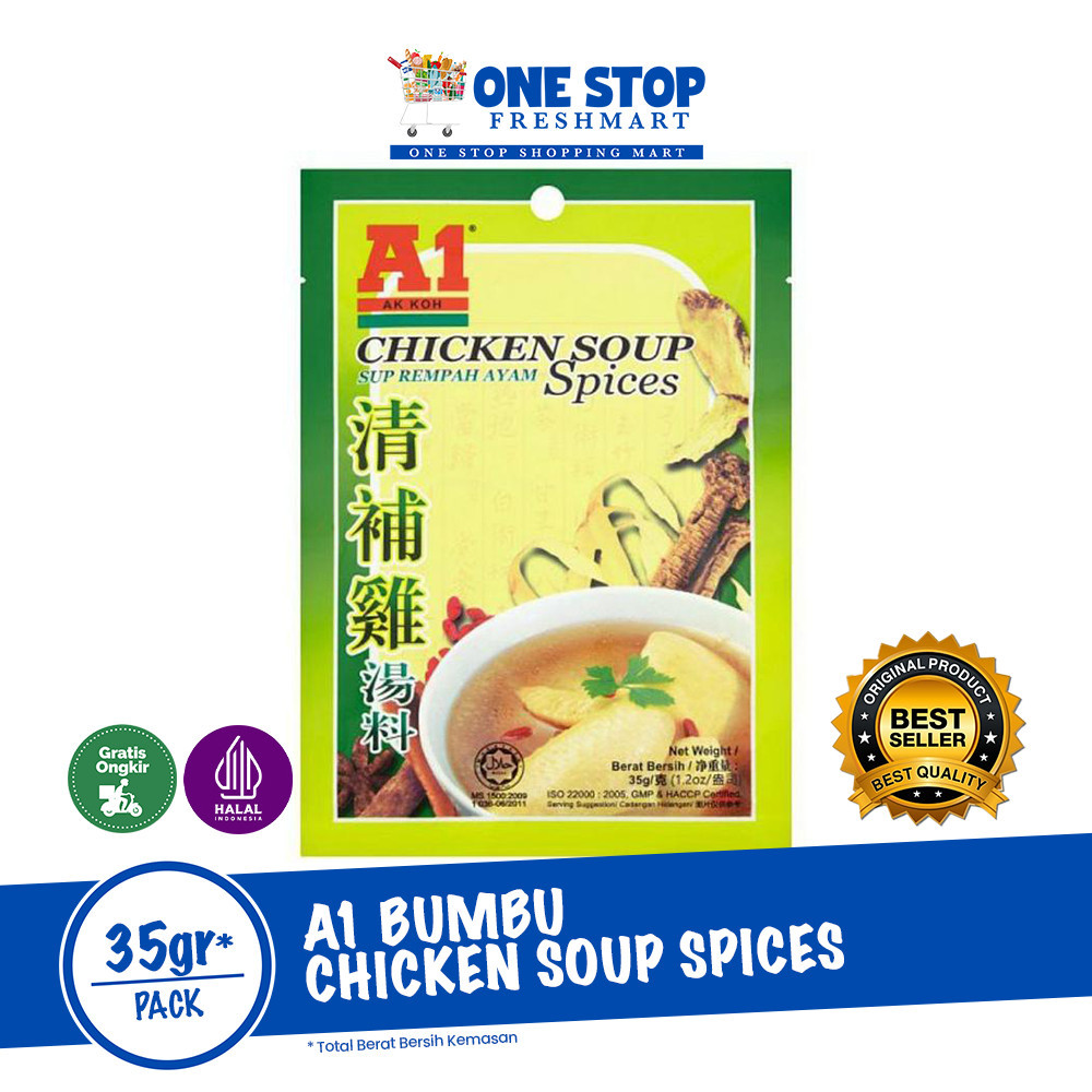 

A1 BUMBU CHICKEN SOUP SPICES 35GR
