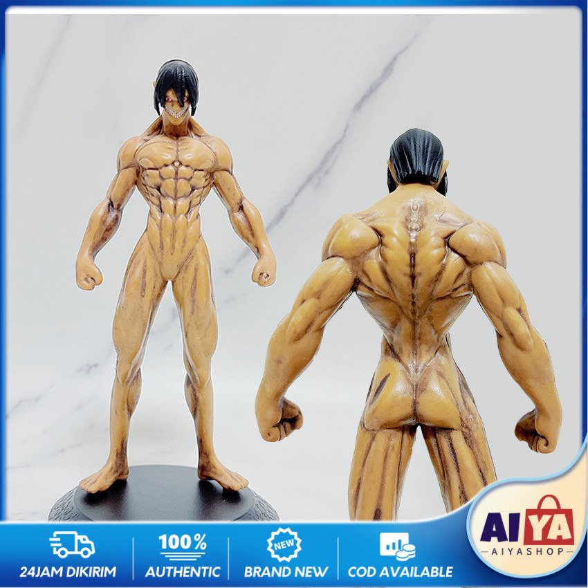 Action Figure Attack On Titan Eren  - Figure Titan Reiner Attack On Titan Eren Mainan Pajangan Hiasa