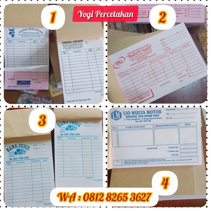 

AHHA CETAK NOTA BON MURAH KWITANSI INVOICE SETENGAH RIM