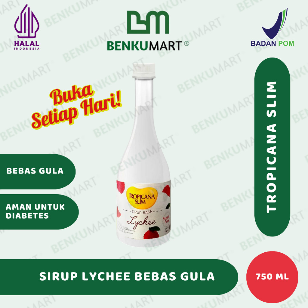

Tropicana Slim Sirup Leci 750ml - Syrup Lychee Bebas Gula