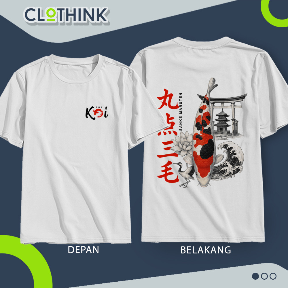 KAOS IKAN KOI JEPANG Kaos koi sanke japan street style