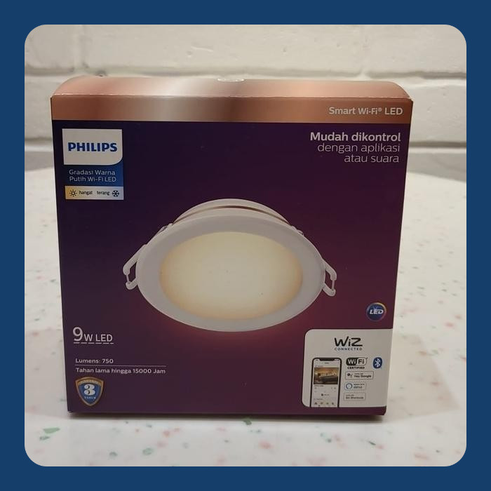 New Philips Wifi Led downlight 9 Watt Putih kuning