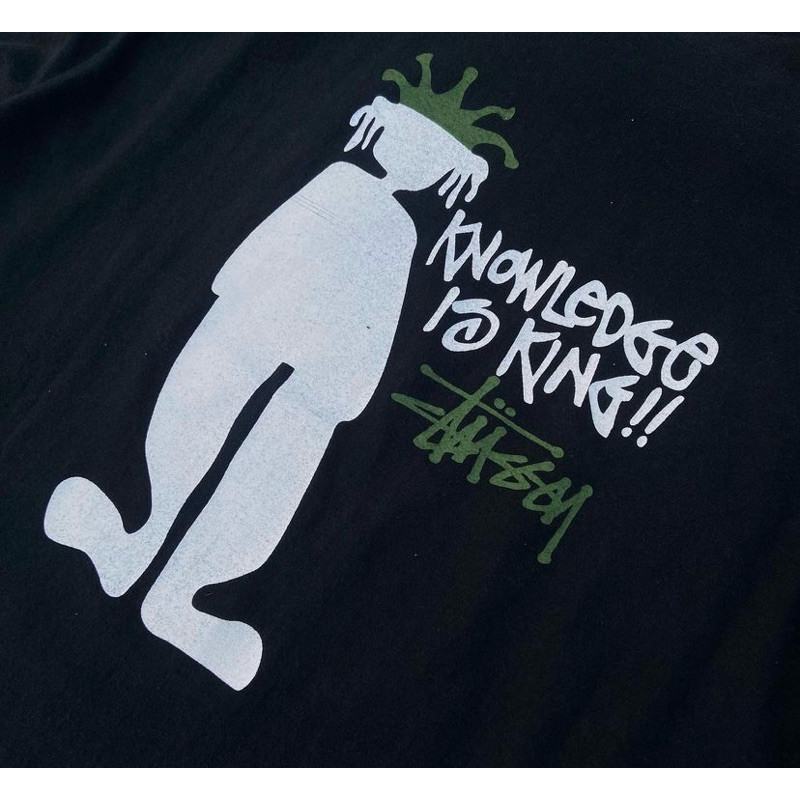 KAOS T-Shirt STUSSY KNOWLEDGE IS KING Bahan Tebal Cotton Combed 24s