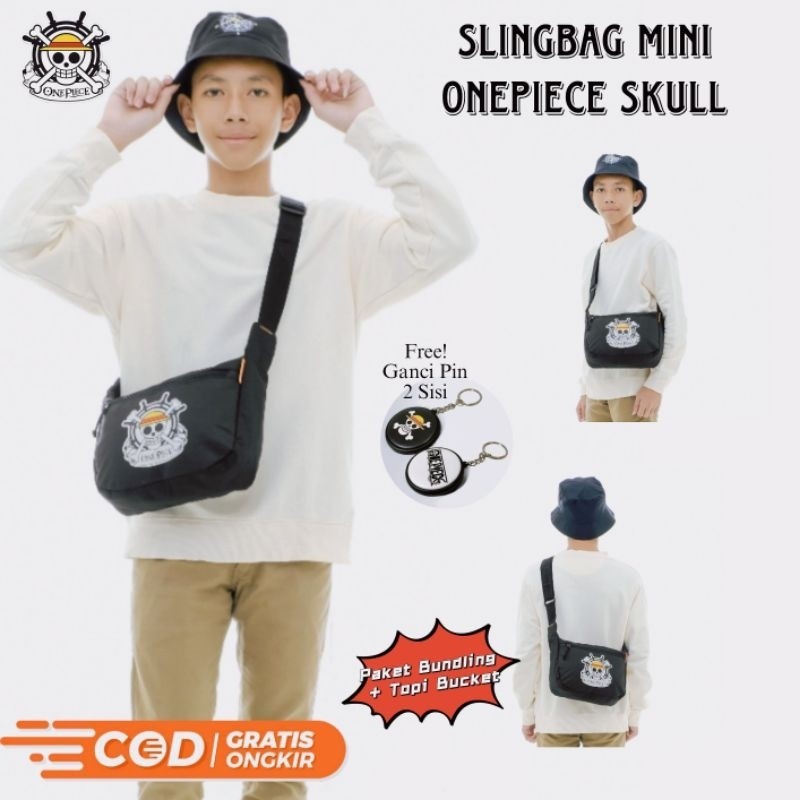 ANGGRAEINI Paket Sling Bag Anime One Piece Terbaru