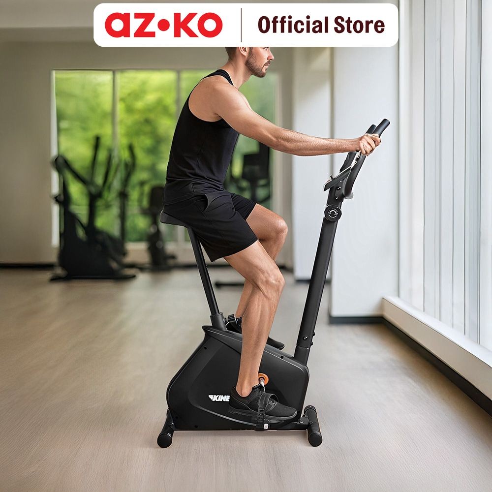 AZKO Kinetic Sepeda Statis Magnetic 510b - Oranye/Hitam Peralatan Fitnes Alat Gym Peralatan Olahraga