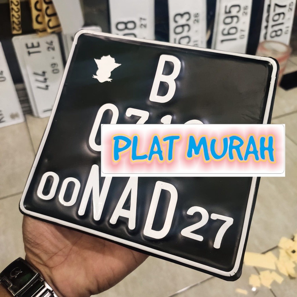Plat nomor motor kotak hitam Plat motor vespa