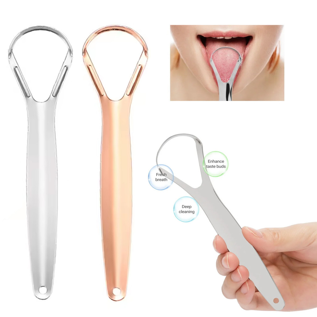 Adults Stainless Steel Tongue Scraper Tongue Cleaner for Tongue Care Cleaner Stainless Steel Tongue 