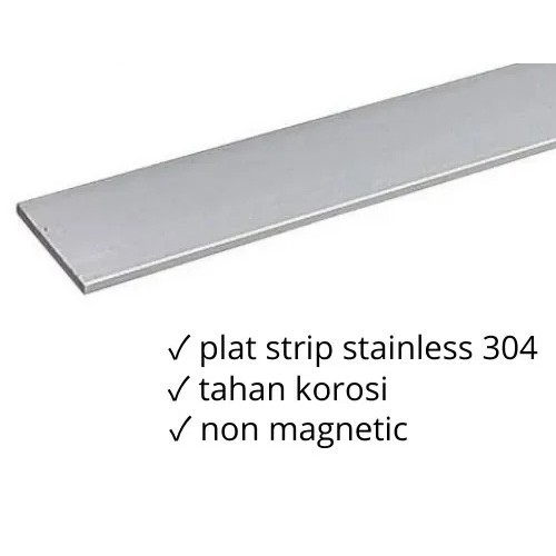 plat strip stainless SS304 3mm x 50mm x 1000mm