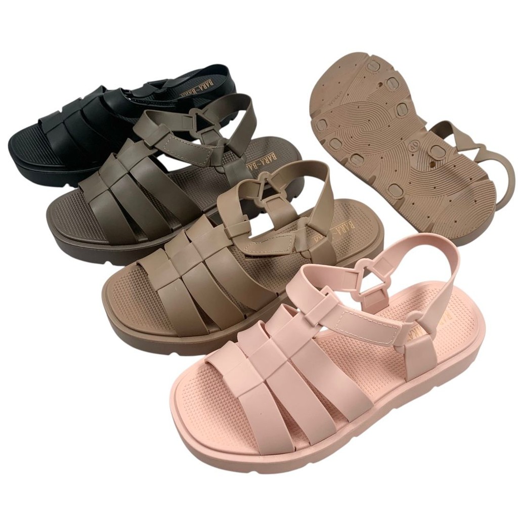 BLO BARA-BARA Sandal Selop Ban 3 TL Karet Wanita Import WS669-BR3 (C4)
