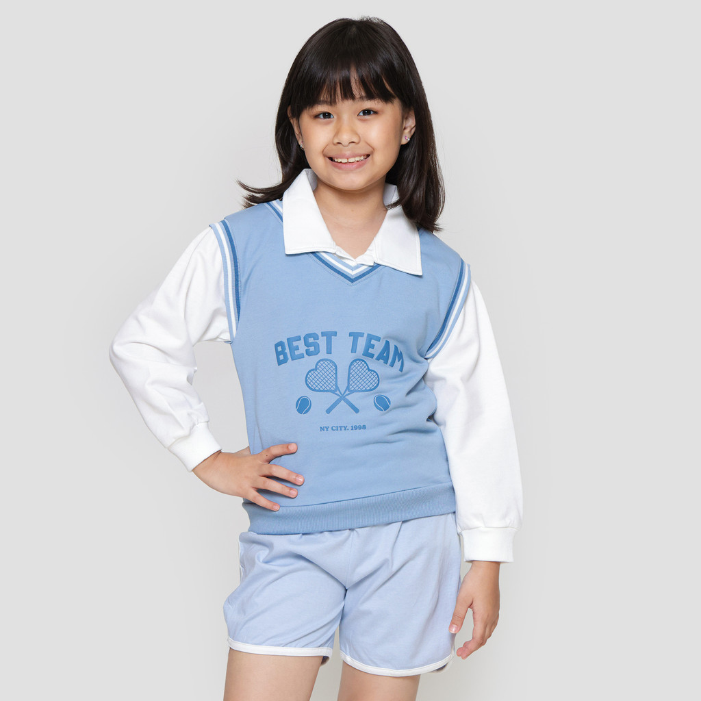 Nevada Flocking Sporty Sweater Anak Perempuan 122374440