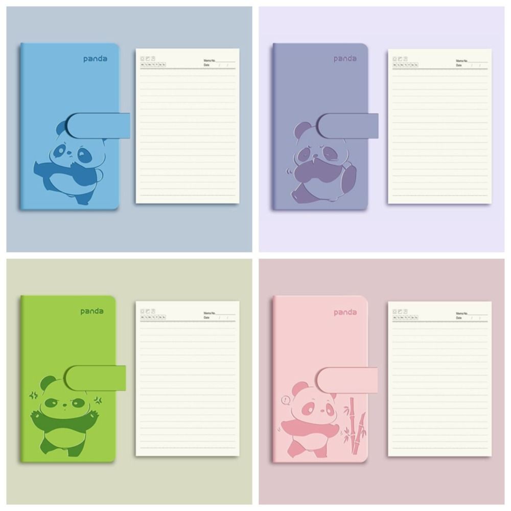 

Practical A6 B6 Pocket Notebook Panda Cartoon Portable Handbook Waterproof Cover 192 Pages Diary Book Gifts