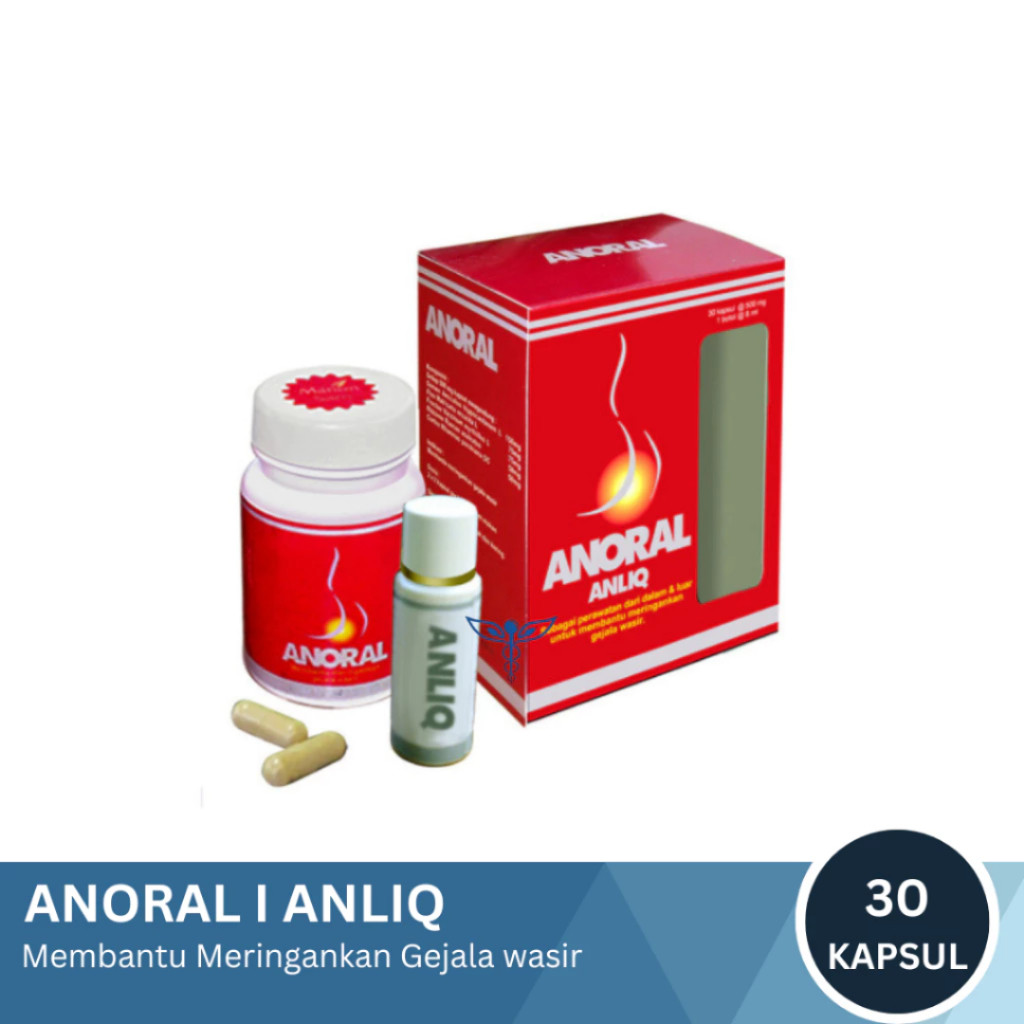 Anoral Kapsul 30's + Anliq 8ml | Obat Wasir | Ambeyen