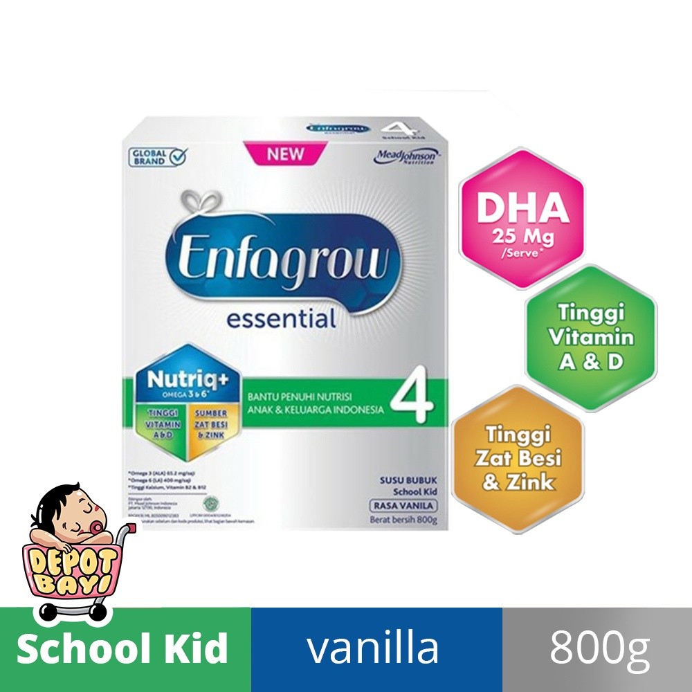 Susu Pertumbuhan Enfagrow Essential 4 800 Gram untuk Nutrisi Optimal Anak Indonesia