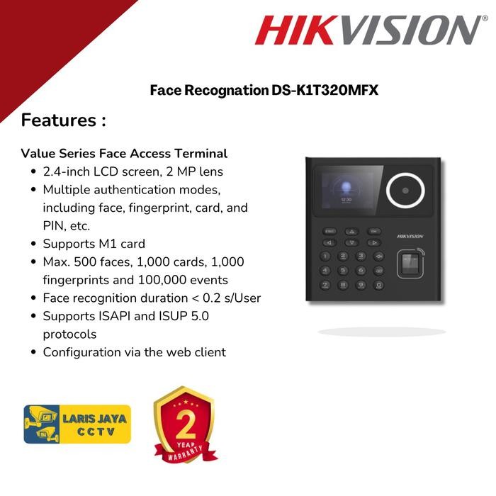

HIKVISION DS-K1T320MFX FACE ACCESS CONTROL MIFARE CARD