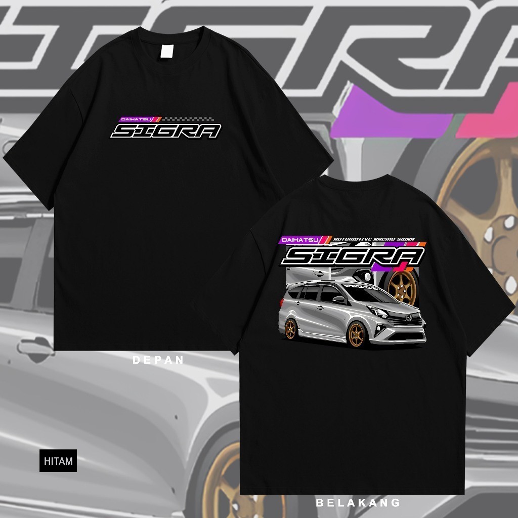 Kaos Sigra Racing Hitam – Baju Mobil Daihatsu Sigra Modifikasi TSHIRT OTOMOTIF