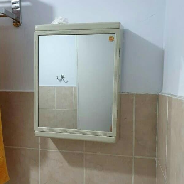 Rak Dinding Kamar Mandi Cermin Dinding Serbaguna Maspion MK-2 - Putih