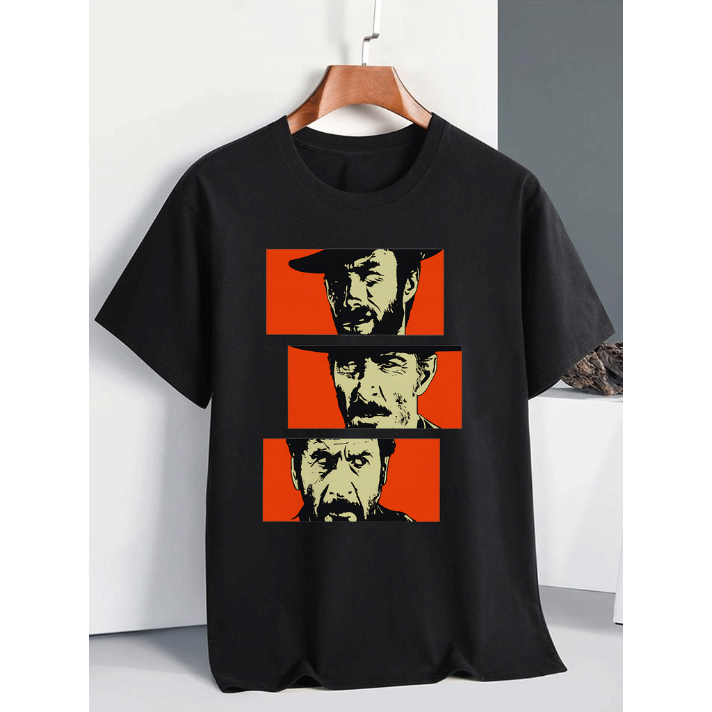 Kaos Unisex The Good The Bad and The Ugly - Desain Eksklusif Clint Eastwood, Bahan Katun 100% Premiu