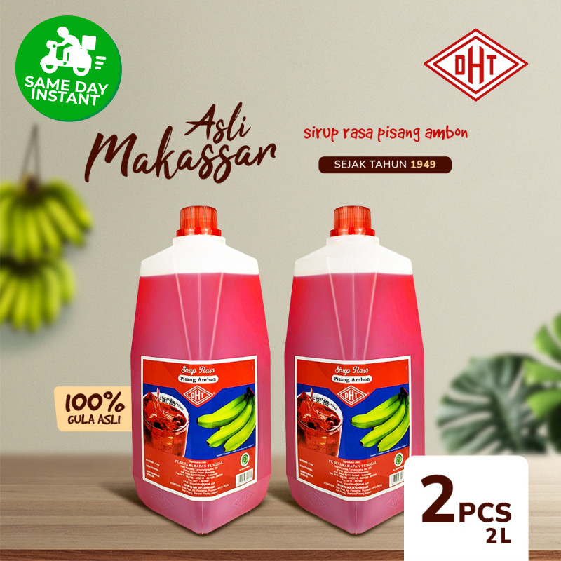 

[KHUSUS INSTANT SAMEDAY] DHT Special Bundle - Sirup DHT Rasa Pisang Ambon 2Liter (2Pcs)