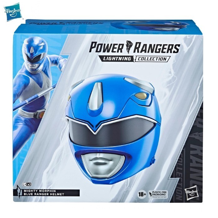 Power Rangers Lightning Collection Blue Ranger Helmet 1/1 Helm Biru