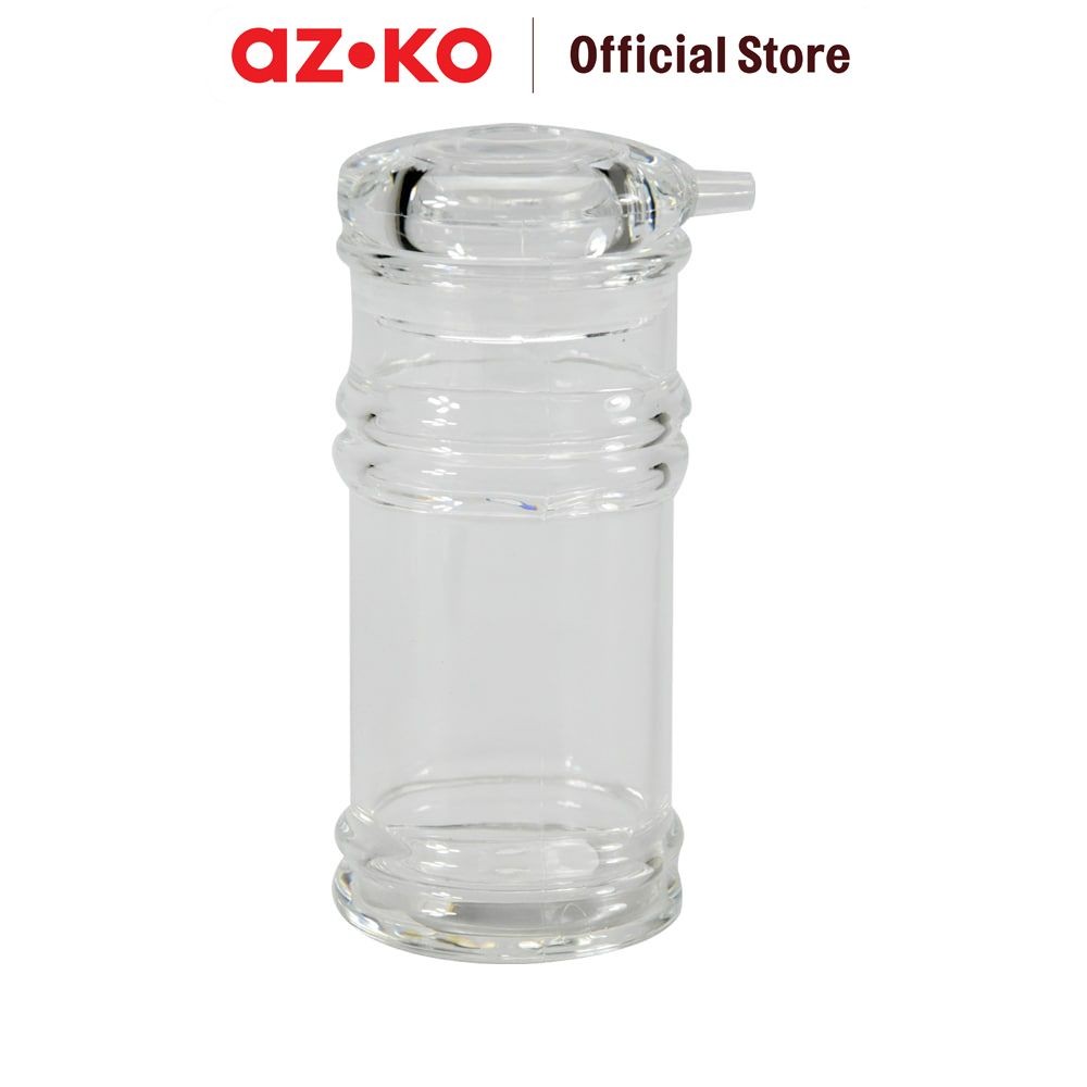 AZKO Krischef Botol Kecap 5.4x5.4x12.8 cm - Transparan Sauce Bottle Botol Saos Kecap Shoyu Serbaguna