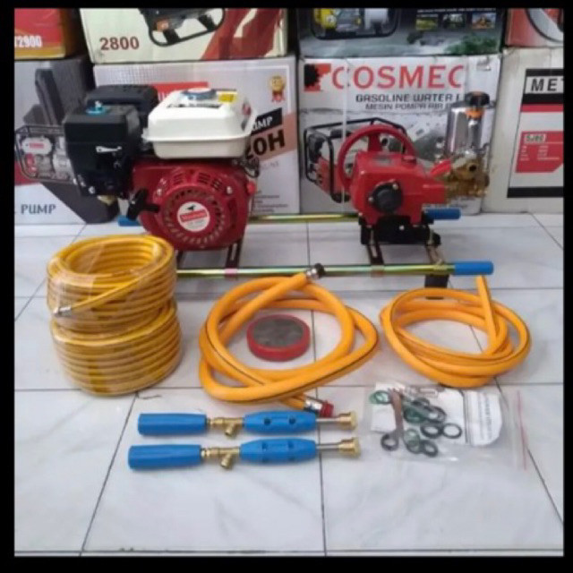 MESIN STEAM CUCI MOTOR MOBIL BENSIN SIAP PAKAI UNTUK USAHA BONUS 2ROLL SELANG 10M (20meter) DAN 2 PC