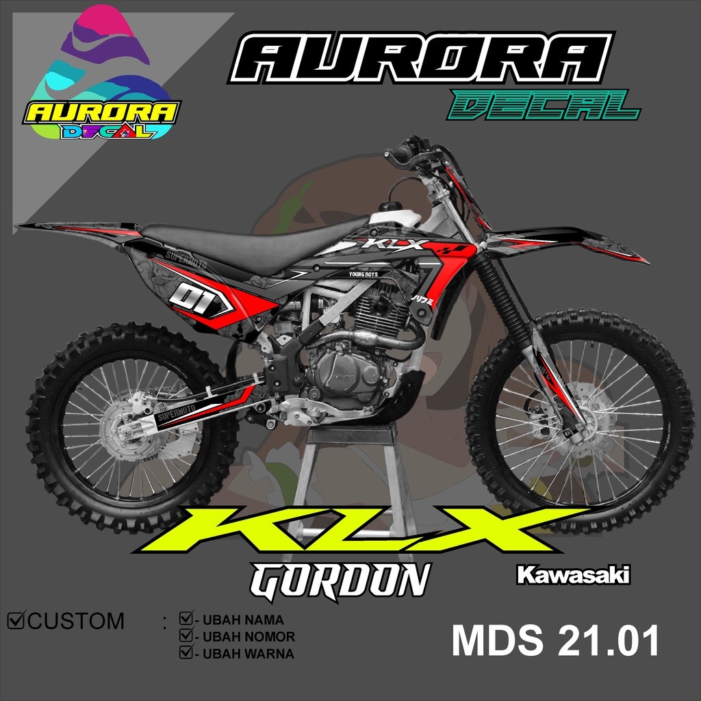 COD TERBARU Decal Sticker  KLX GORDON FULL BODY New Motif Supermoto AOD MDS 21.01