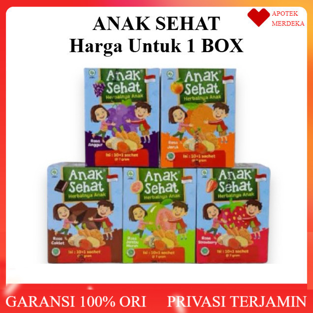 

Jamu Anak Sehat isi 10 + 1 Sachet Sidomuncul Rasa Anggur / Strawberry / Coklat / Jeruk / Sidomuncul Anak Sehat Anggur, Coklat, Jambu Merah, Jeruk, Strawberry 10's -Penambah Napsu Makan Anak