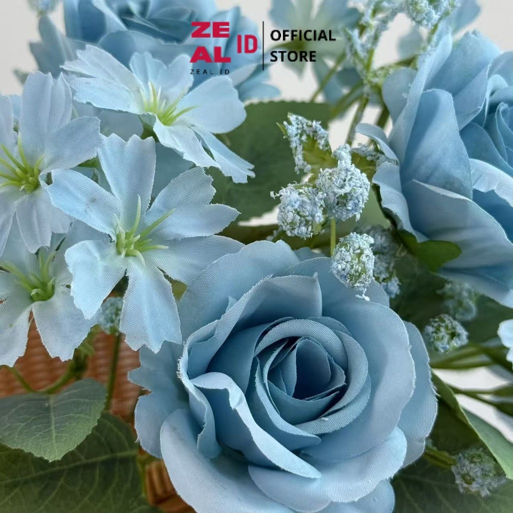 ZEAL-ID - Bouquet bunga BKT 1018 AILUN 7Cbg Bunga Mawar Artifisial Dekorasi Hiasan Seserahan Buket P