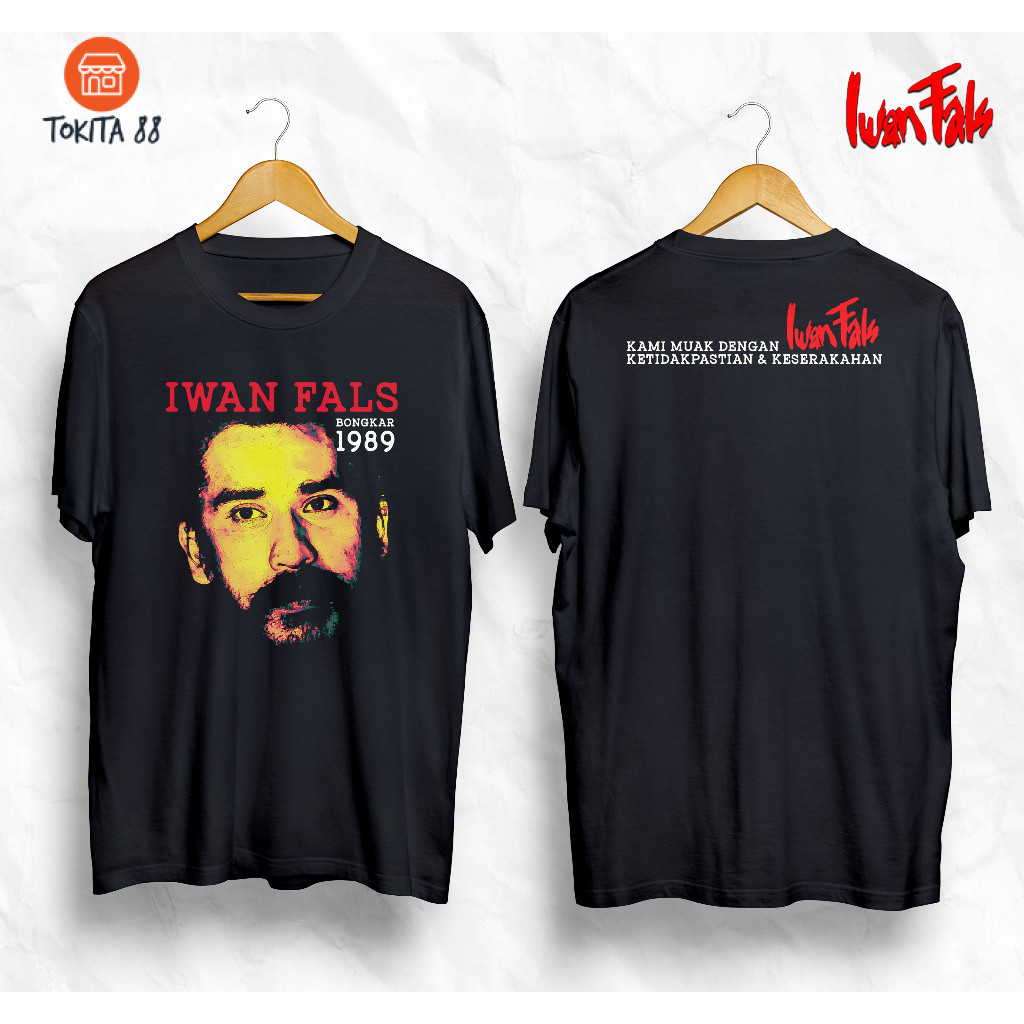 Kaos Musik IWAN FALS BONGKAR - Premium Tshirt Distro Baju Iwan Fals Katun Combed 24s Fals Mania OI