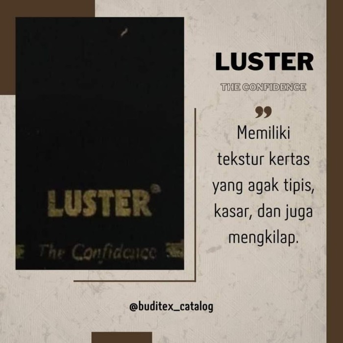 laris -kain LUSTER Kotak/Polos