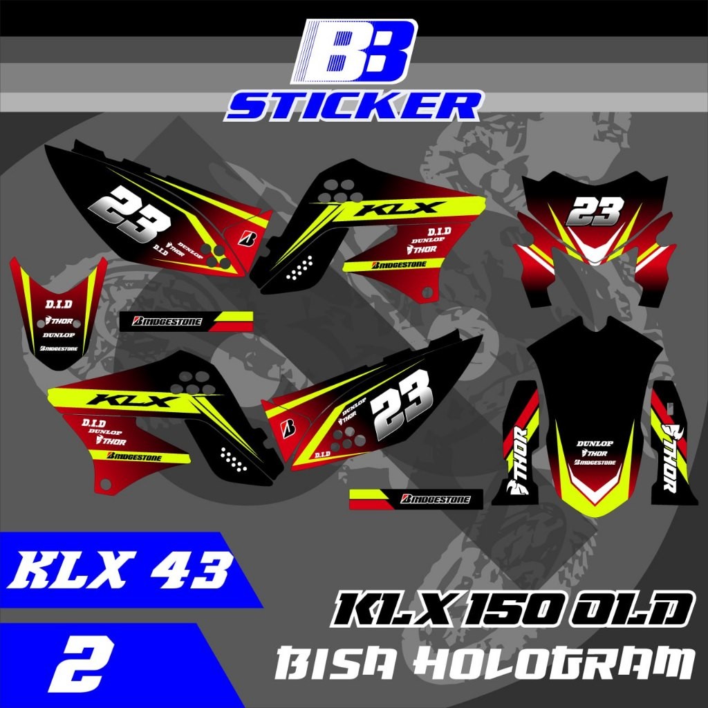 Striping KLX Lama Stiker KLX Lama KLX 150 SPAKBOR BELAKANG PENDEK  Klx 43