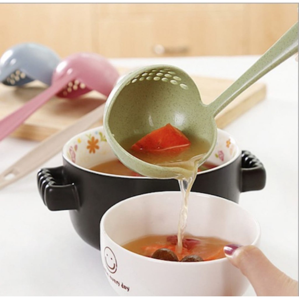 SENDOK SAYUR 2 IN 1 - CENTONG SAYUR 2 IN 1 - SENDOK SOP - CENTONG KUAH + SARINGAN