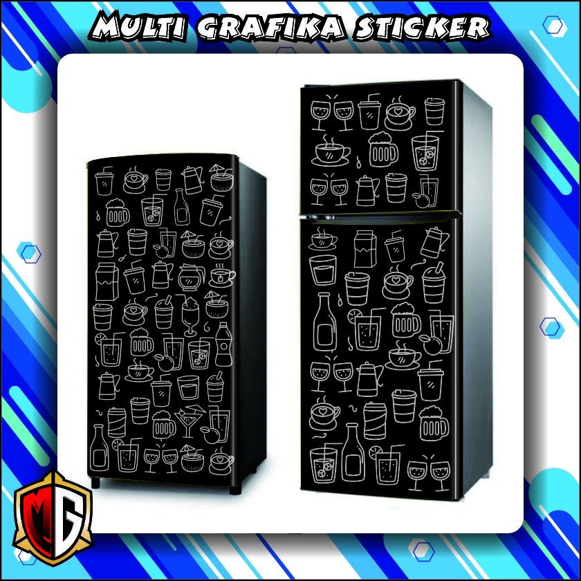 Stiker Wallpaper Cover Kulkas 1 dan 2 Pintu