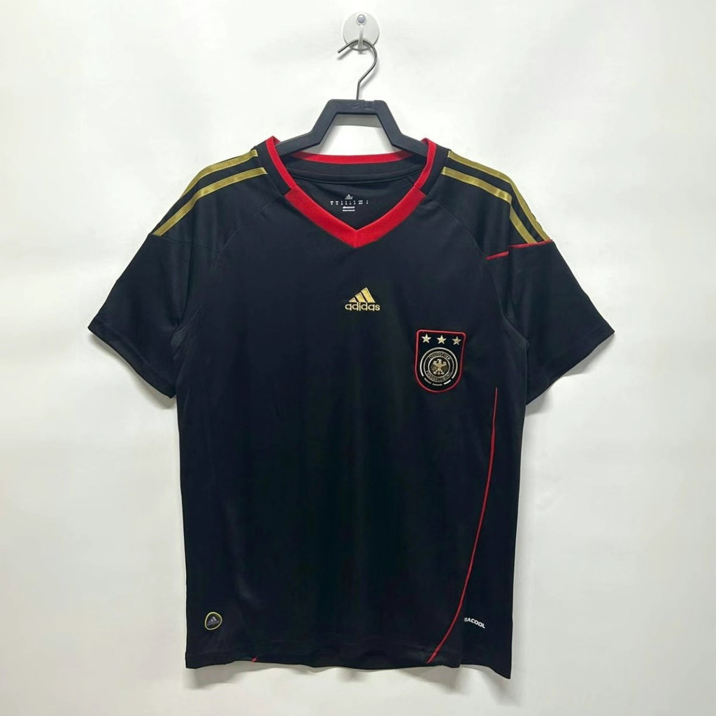 Jersey Olahraga Seragam Sepak Bola 2010/Jerman Away Klasik Retro Bordir Olahraga