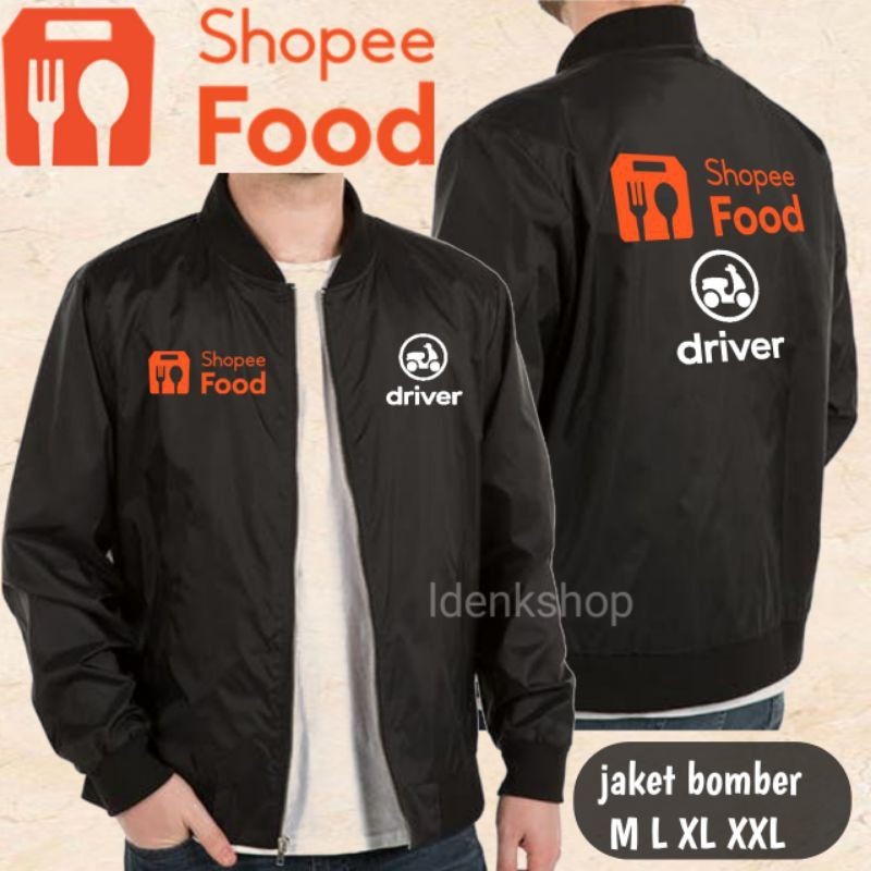 JAKET BOMBER HITAM/TASLAND/DRVER/FOOD